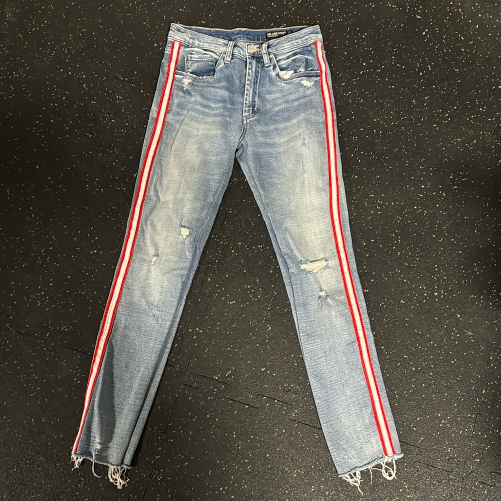 Blank nyc jeans red stripe on sides